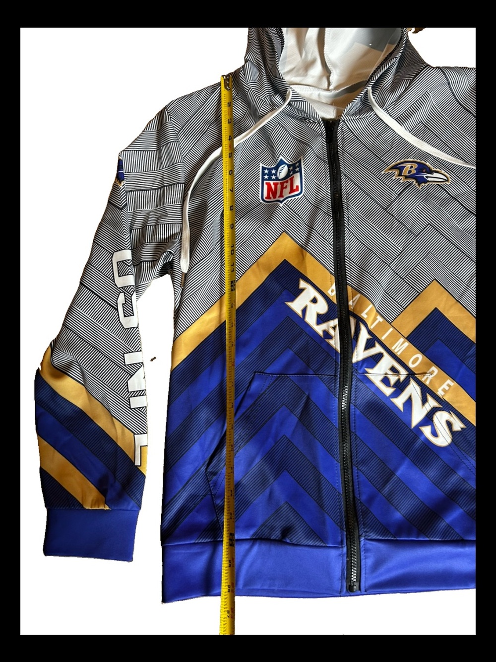 Baltimore Ravens NFL All Over Print Hoodie XL - Picture 3 of 9